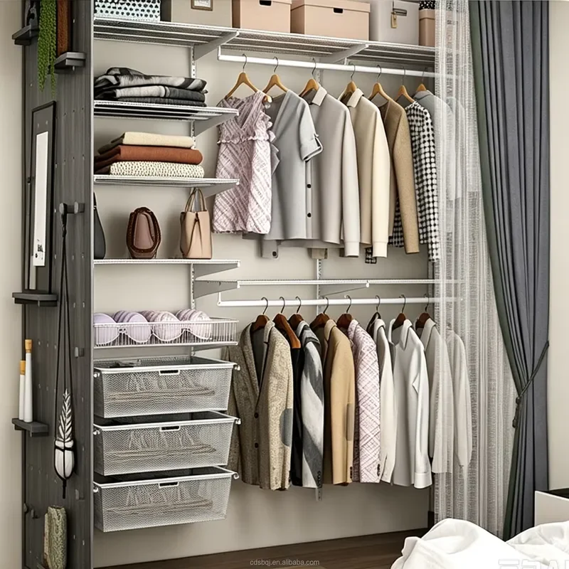 Modern Carbon Steel Wall Mounted Hanger and Shoe Rack Eco Friendly Storage for Living Room Bathroom Open Design Home