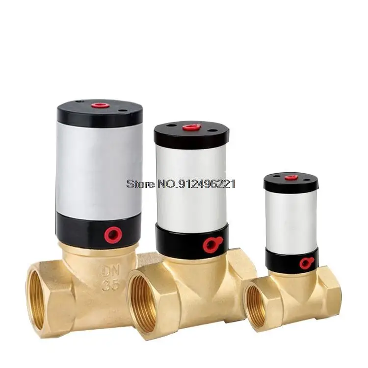 

G 1/2" 3/4" 1" DN50 2/2 Way Brass Pneumatic Cut-Off Control Air Valve N/C N/O for Water Oil Gas Q22HD-15/20/25/32/40/50 Q22HD