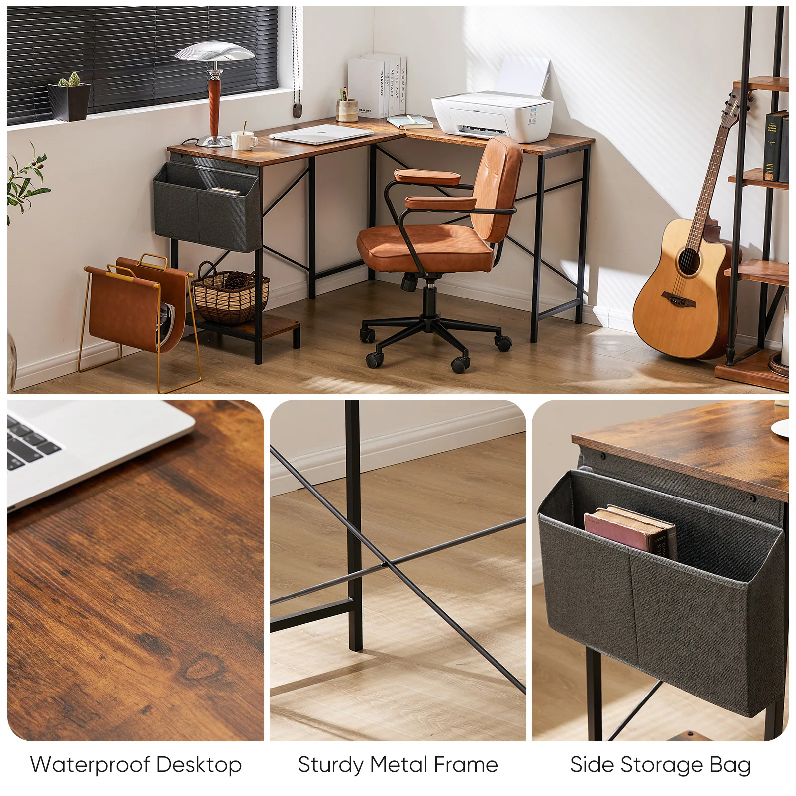 โต๊ะคอมพิวเตอร์สำนักงานรูปตัว  - L Shaped Desk Setup บทวิจารณ์และราคา