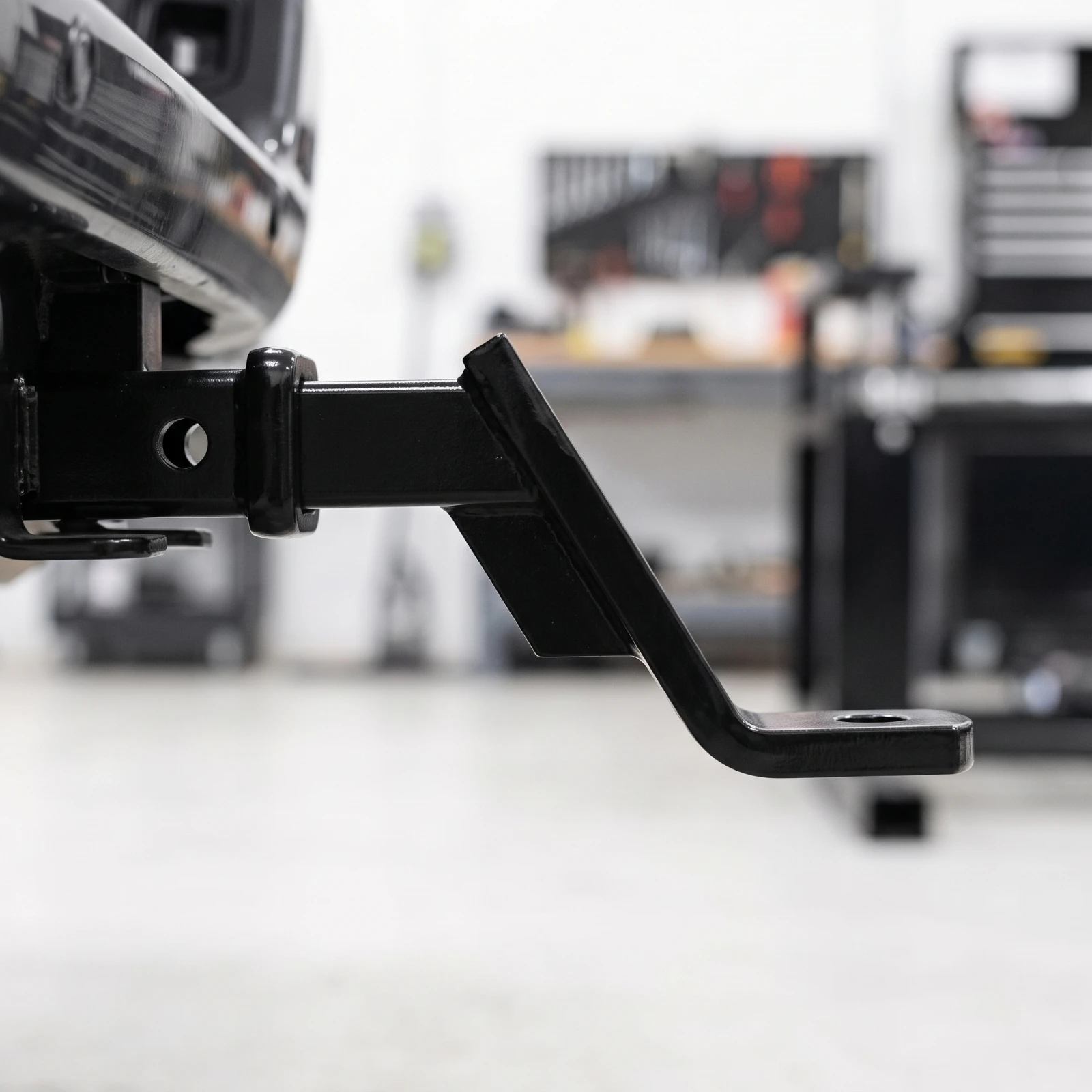 Trailer Hitch Arm Black Coated Drop Hitch Arm Hardware Secure Stable for DIYers, Towing