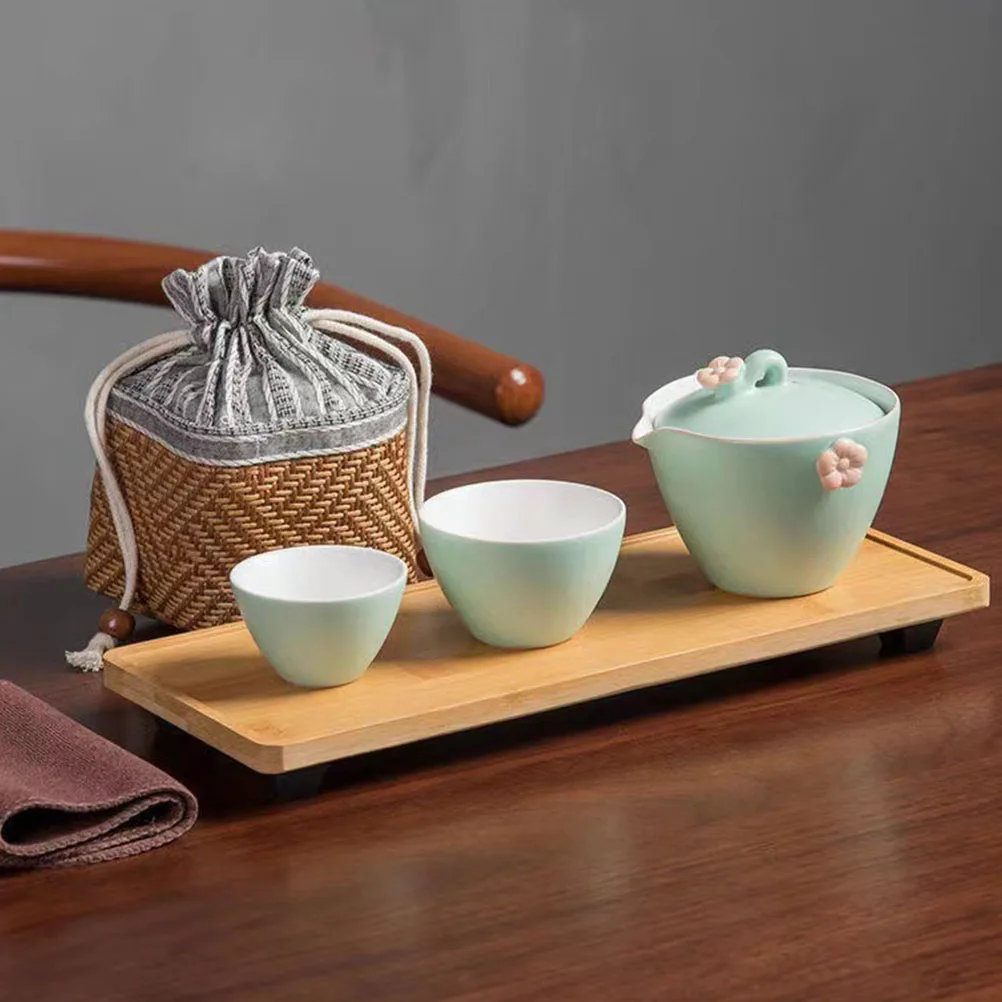 

Fabric Teapot Storage Bag Drawstring Design Portable Teacup Holder Pouch Cotton Linen Material Hand Sewing Protect for Travel
