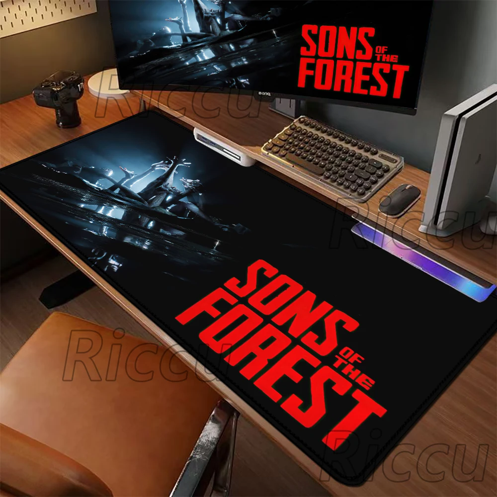 

Sons Of The Forest Gaming Carpet Computer Office Accessories Mouse pads 400x900 Bottom Keyboard Large game accessories Mause pad