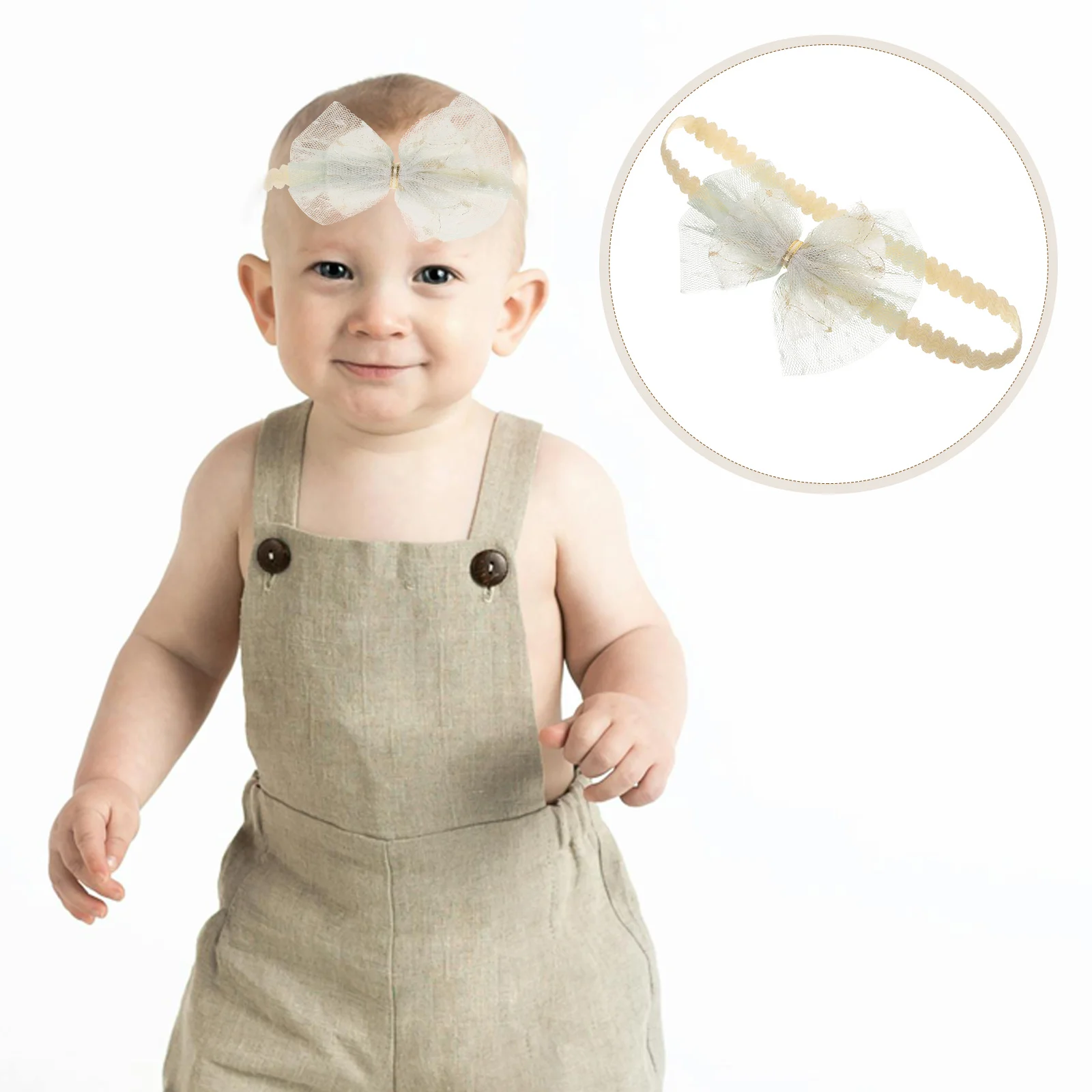 

Children's Hair Accessories Headband Baby Girl Bowknot Headgear for Toddler Newborn Lace Bows