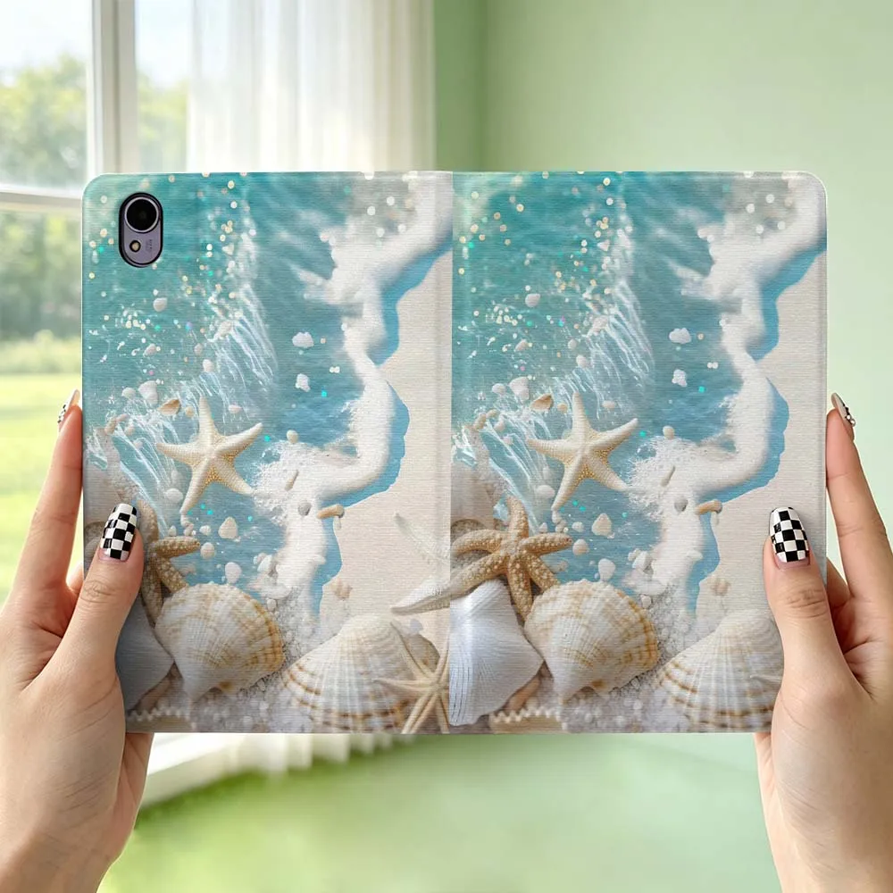 Summer Sea Art For Huawei MediaPad MatePad Honor Pro V6 9 V8 X9 X 10 13.3 12.3 11 11.5 Inch Tablet Case Pen Tray