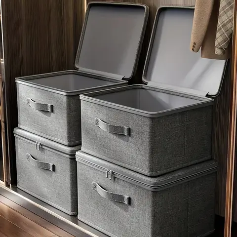 Foldable Storage Box with Cloth Cover , clothes organizer, Large Capacity Quilt Storage Box bra storage box underwear organizer