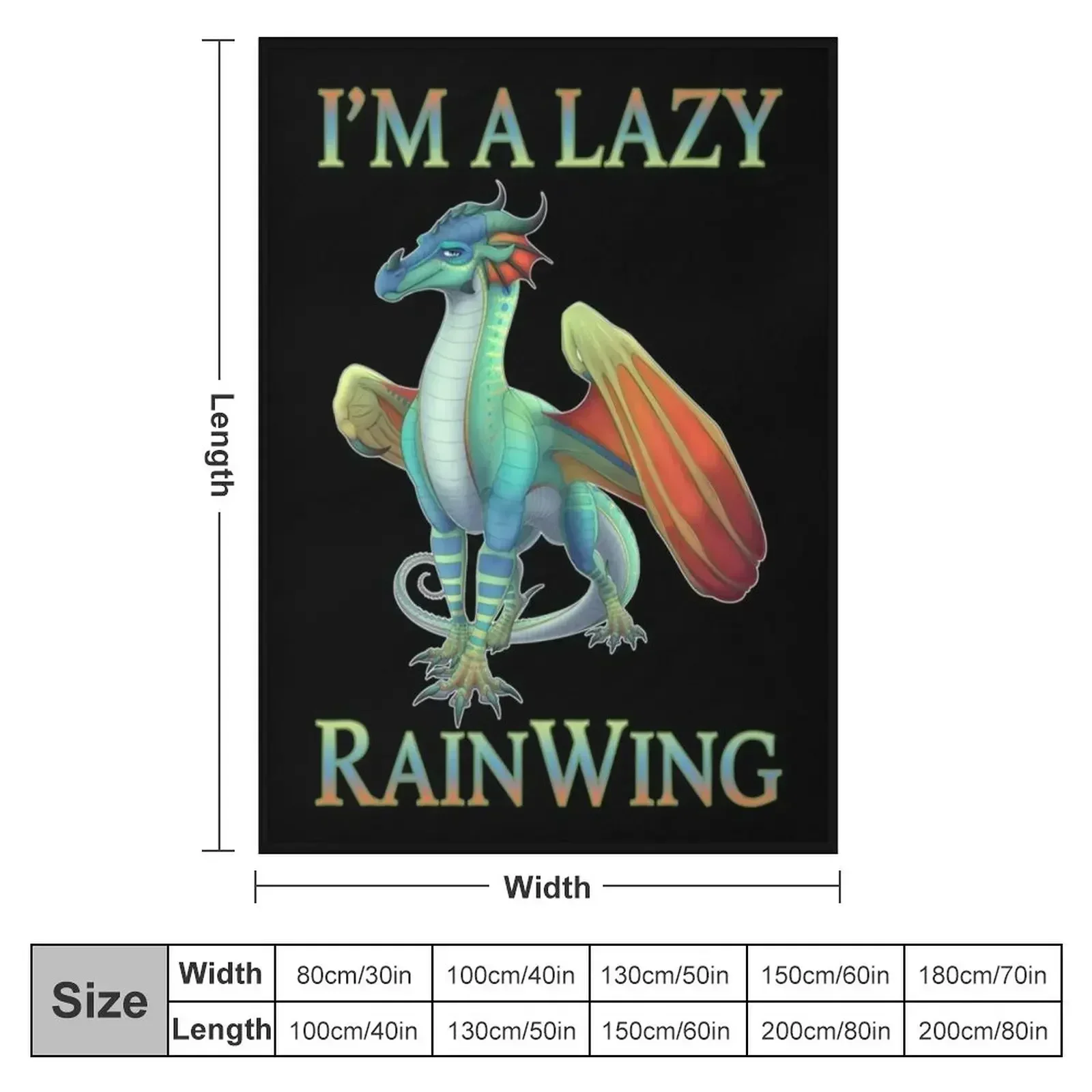 I'm a lazy rainwing wings of dragon fire classic Throw Blanket Plaid on the sofa Thins Bed Fashionable Blankets For Bed Blankets