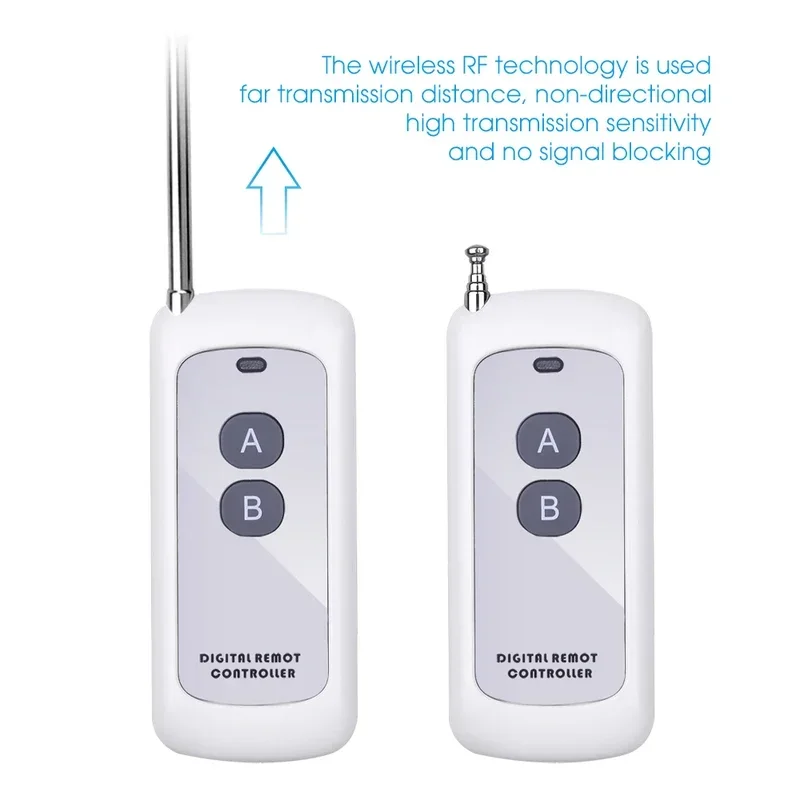 433Mhz Wireless RF Remote Control 1527 Learning Code Transmitter 2 / 8 Keys Long Range For Smart Home Garage Door Opener
