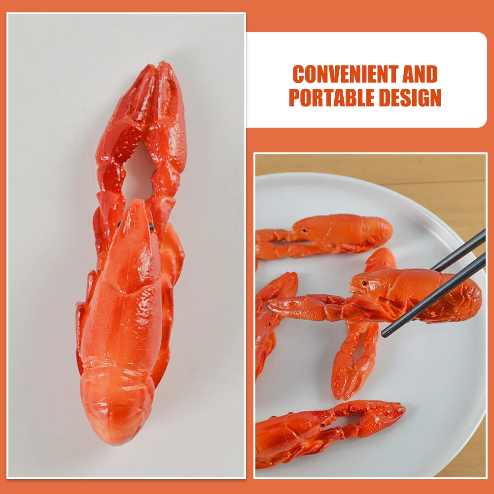 

4Pcs Artificial Lobster Simulation Fake Lobster Home Kitchen Party Decoration Realistic PVC Animal Figure Kids Toys