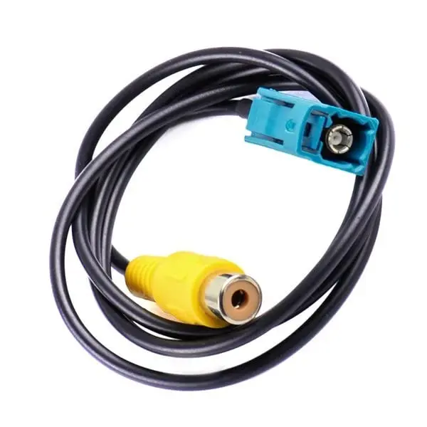 keisnoaja Fakra to RCA Cable Fakra Z Female to RCA Female for Vehicle Reversing Camera Video Connection Parking Adapter 1M