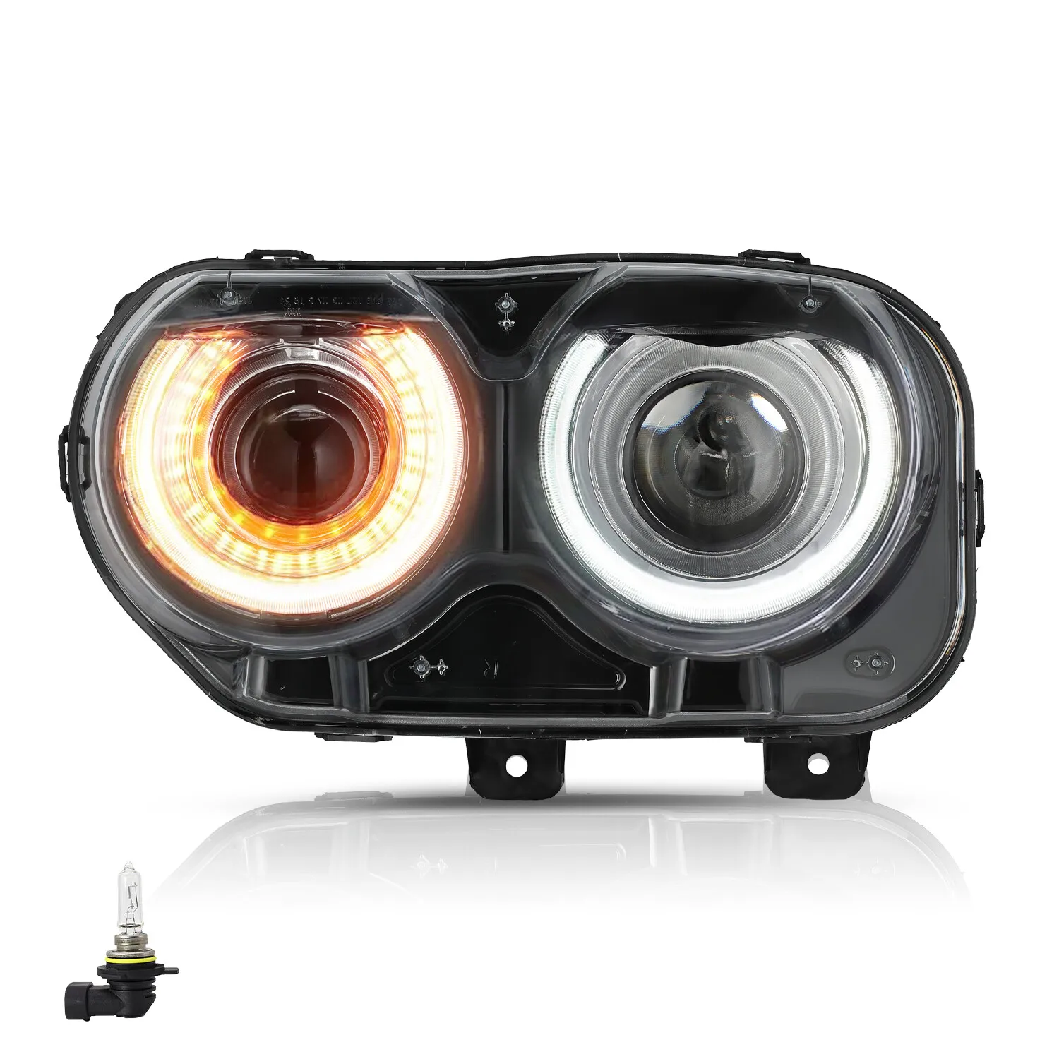 

Driver Side Headlight Headlamp Assembly W/LED DRL For 2015-2018 Dodge Challenger