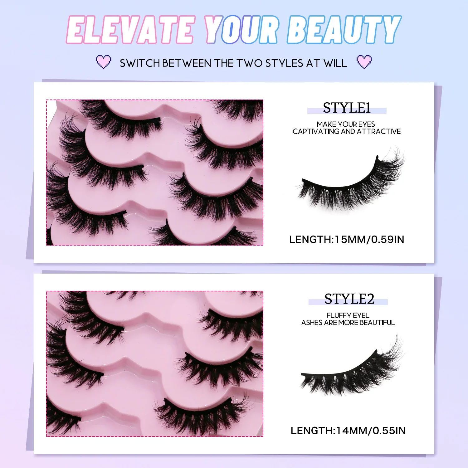 Veltrinay gato cílios postiços 3d fino volume macio cílios postiços ultra-leve flexível banda meia cílios maquiagem