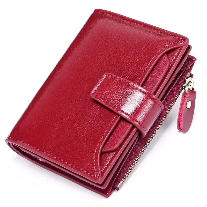 Women Wallet Genuine Leather Small Ldies Purses Short Coin Purse for Girls Female Small Lady Card Holder