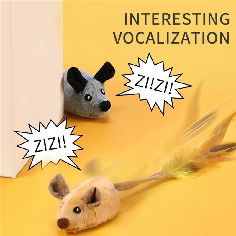 Interactive Cat Mouse Moving Cat Remote Control Cat Mice Electronic Moving Cat Self Play Gift-B09B