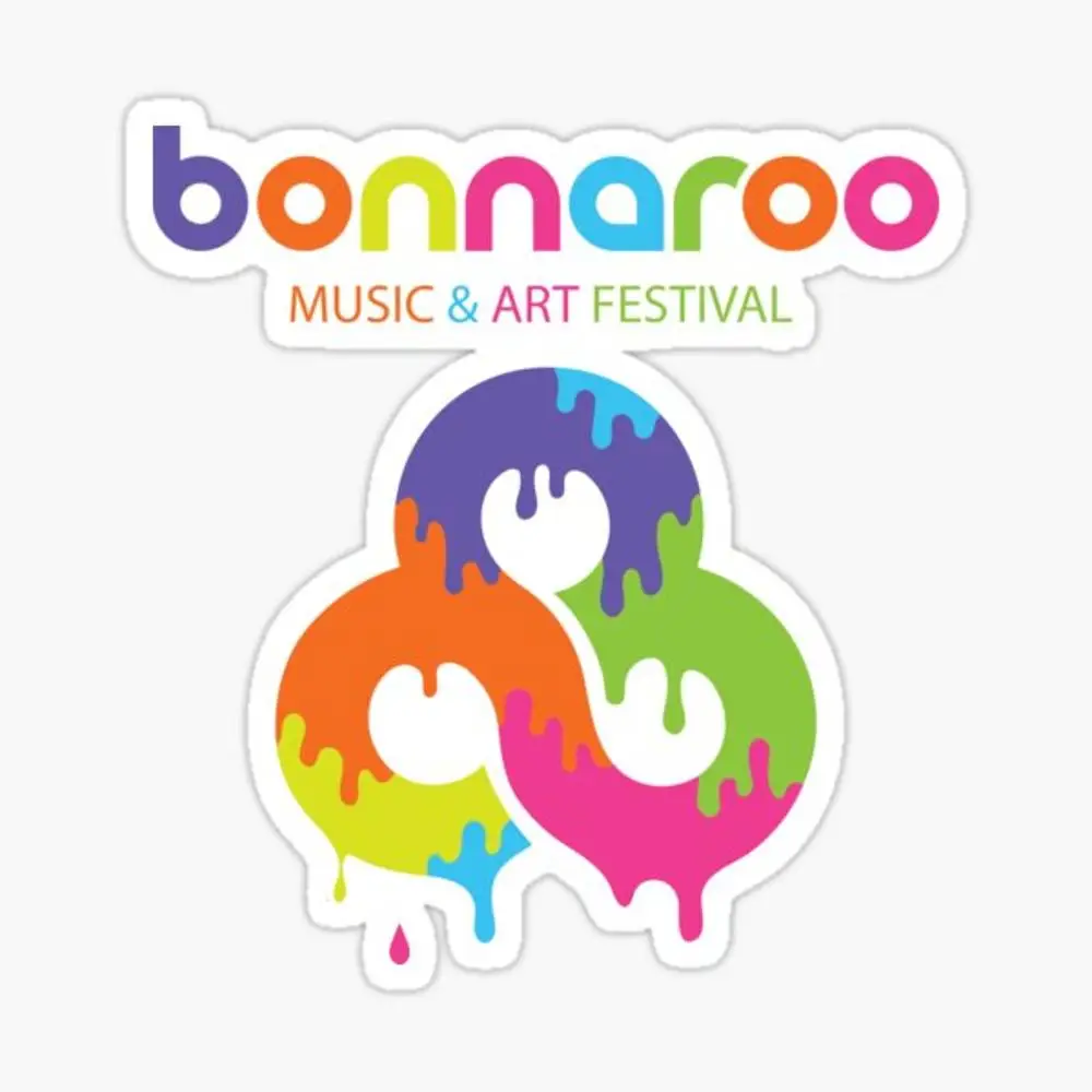 Bonnaroo-Autocollant pour ordinateur portable, décoration pour chambre à coucher, voiture, mignon, dessin animé, art, à la mode, valise publique