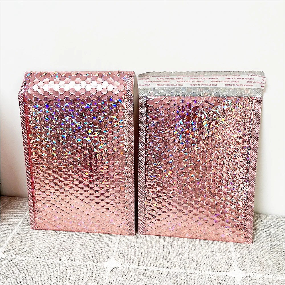 10PCS Metallic Padded Envelopes Wedding Gift Bags Foil Postal Envelopes Padded Shipping Mailing Envelopes Packaging Bags