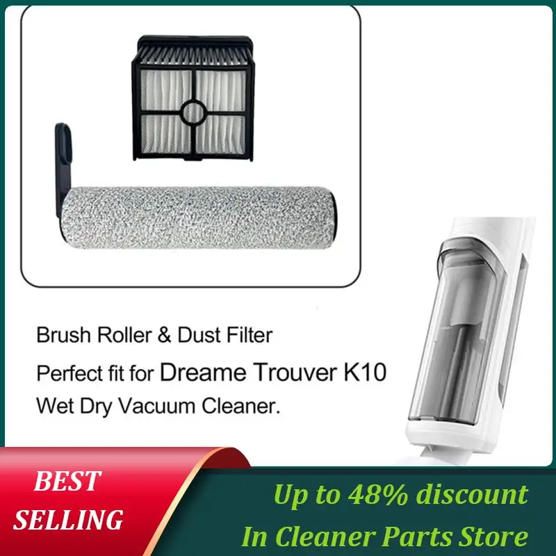 

Satisfied 9PCS Brush Roller And HEPA Filter Set For Dreame Trouver K10 / K10 Pro Cordless Dry And Wet Vacuum Cleaners Parts