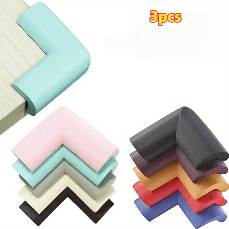 3pcs Protection Corner Soft Table Desk Safety Corner Safety Edge Guards Furniture Protector Cover