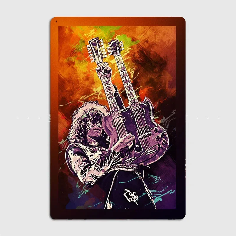 Jimmy Page  Landscape drawing board  room decoration  farmhouse decor  wall decor  home decor  Panel decoration