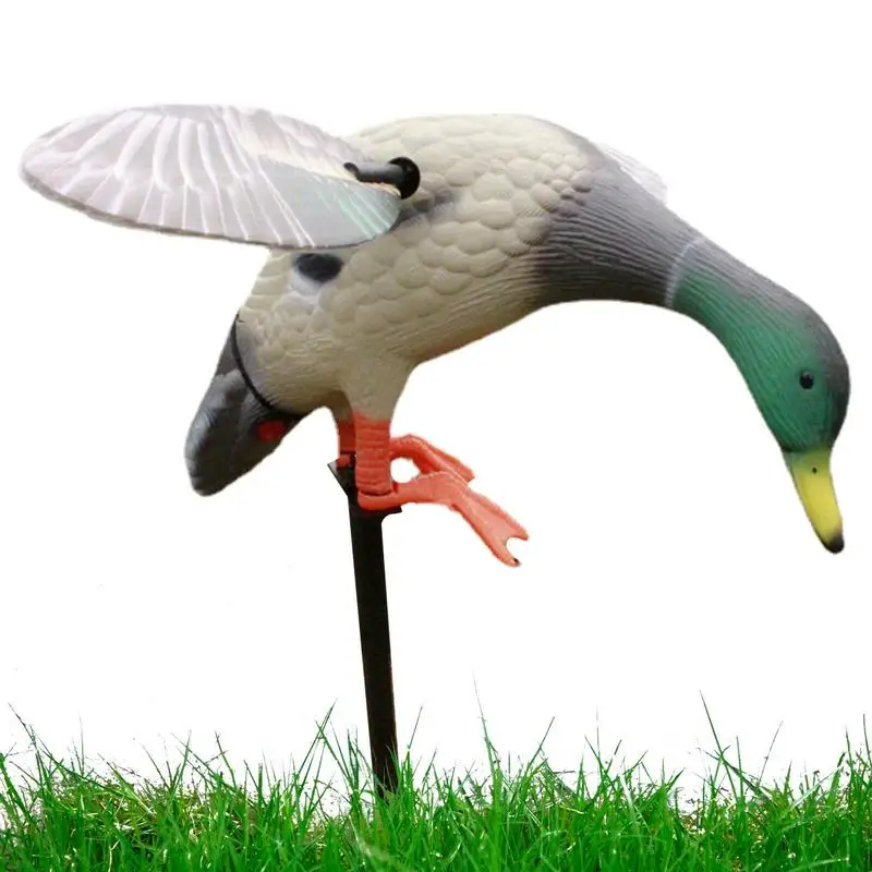 High simulation electric remote control green head rotating wings flying ducks hunting bait garden lawn decoration props model