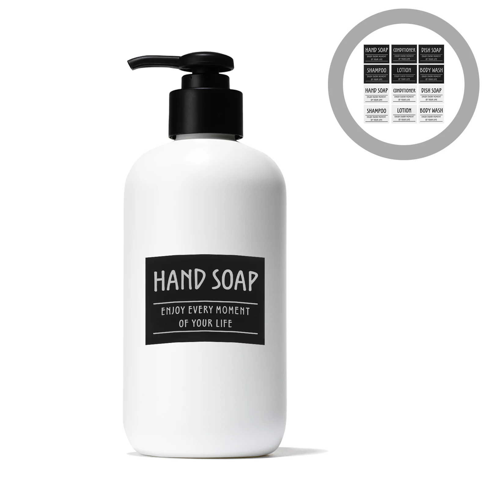 12 個のバスルーム整理ラベル防水粘着ステッカーシャンプーコンディショナーローションハンドソープガラスボトル用