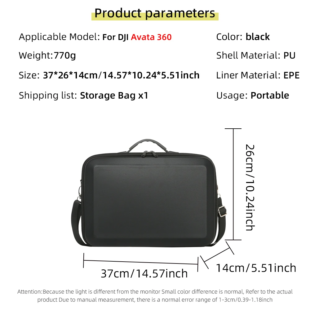 

Travel Carry Storage Bag for DJI Avata 360 Fly More Combo Accessories Kit