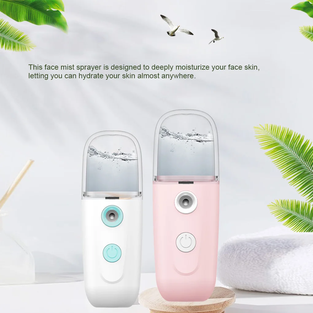 Face Mist Sprayer 35ml Humidifier Traveling Button Operation Atomizer