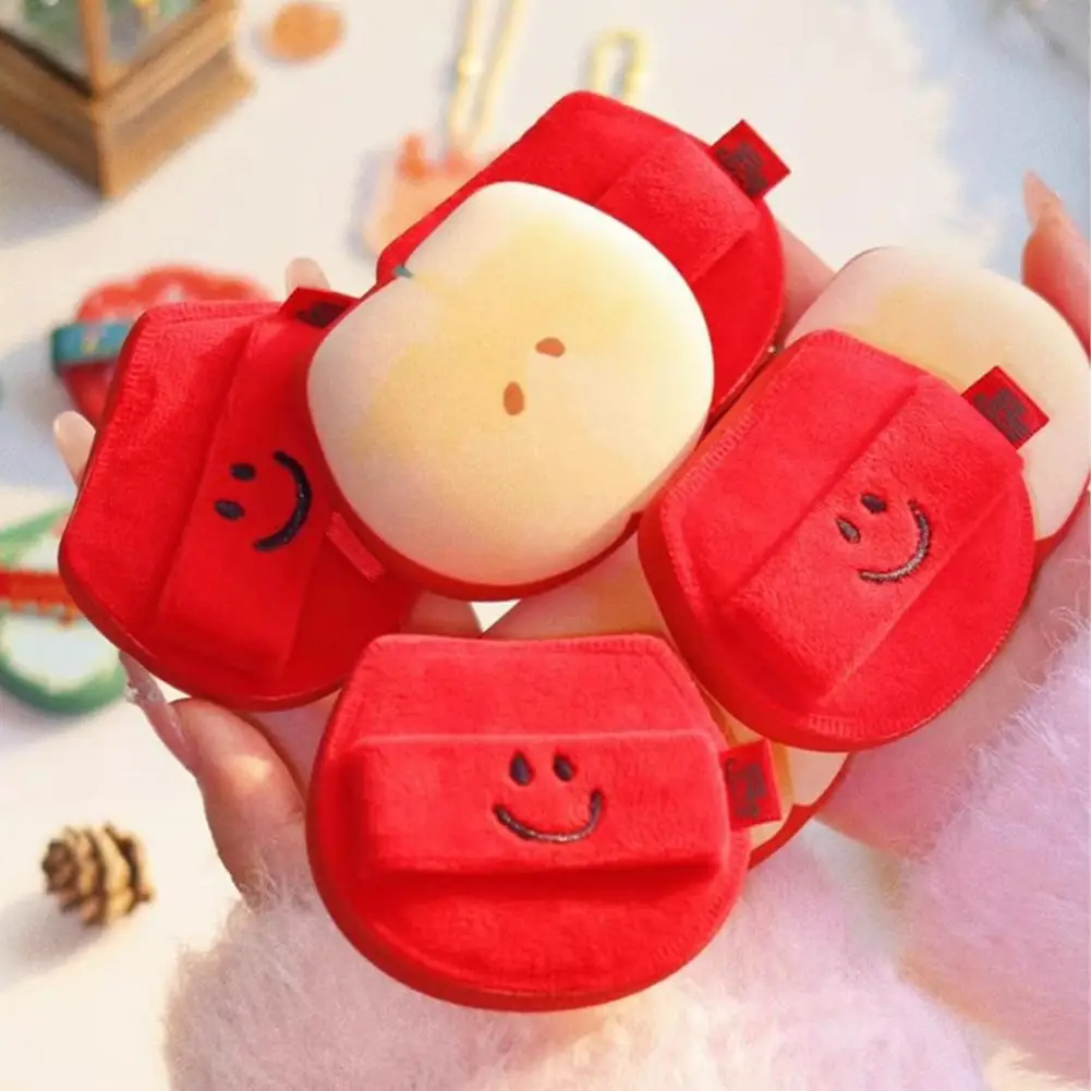 4Pcs/Set Apple-Shaped Powder Puff Face Cosmetic Makeup Tool Reusable Washable Dry Wet Two-Way Concealer Sponge Mini Powder Puff