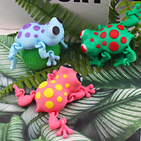 3D printed spotted frog with movable joints, simulated animal model decoration toy