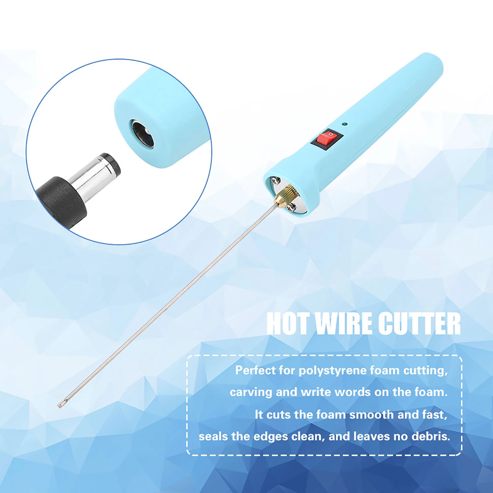 Cortador de espuma de alambre caliente eléctrico de 30 W - Pluma de corte de poliestireno de temperatura ajustable de 25 cm con 5 puntas y soporte de seguridad (herramienta de grabado)
