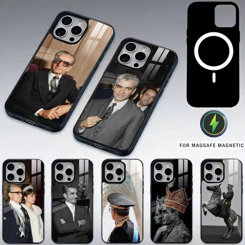 

M-Mohammad Reza Pahlavi Iran Phone Case For iPhone17,16,15,14,13,12,11 Plus,Pro Magnetic with Magsafe Wireless Charging