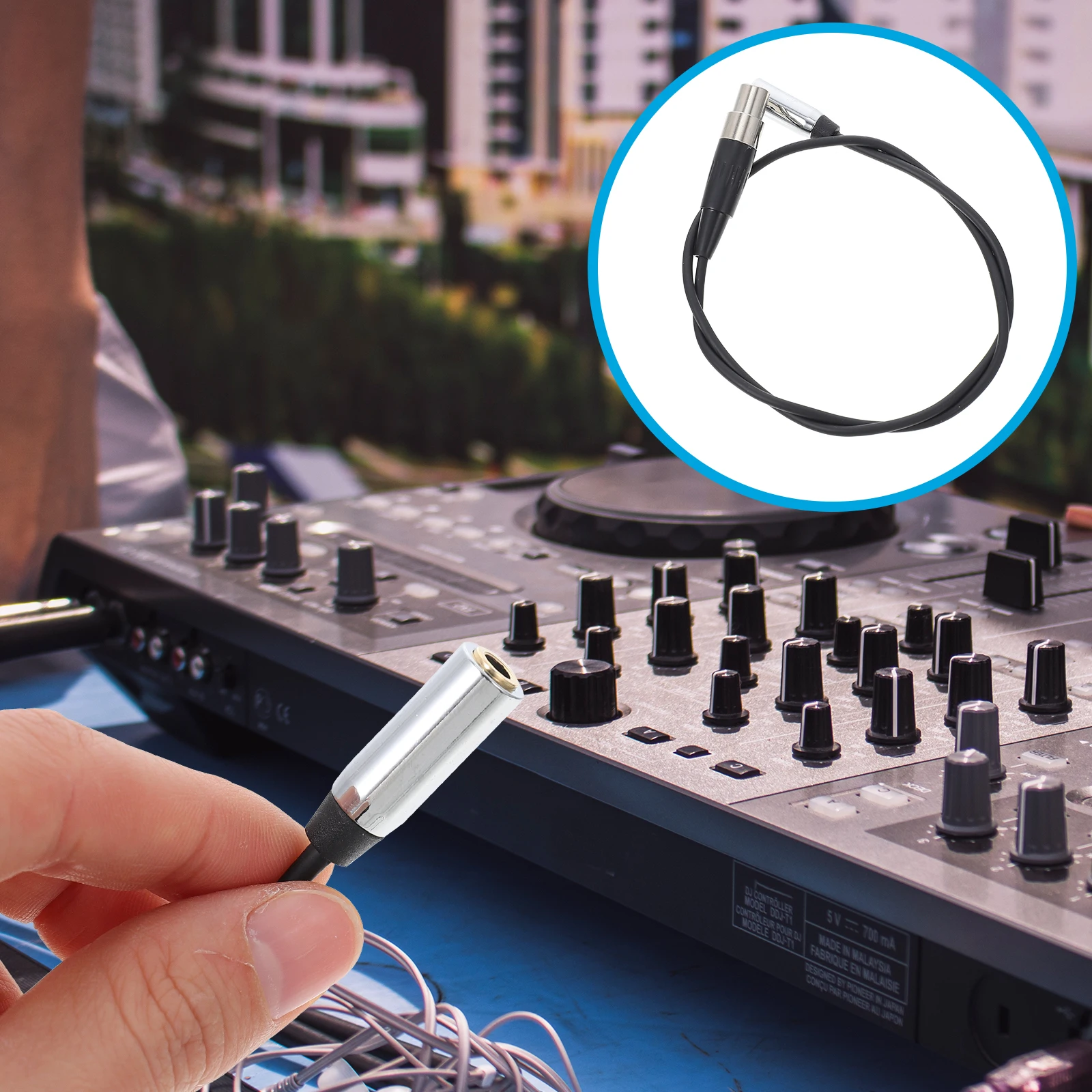 

Dc3.5Mm Female To Xlr Female Adapter High Quality Durable Pvc Shell Oxidation Resistant Mixing Console Video Camera Audio Player