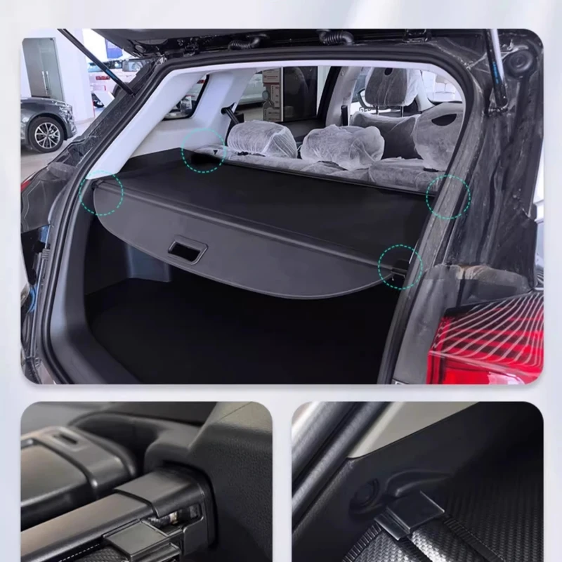 Car Rear Trunk Plate for BYD Song L DM-I 2026 Modified Canvas Leather Concave Shelf Board Cargo Cover