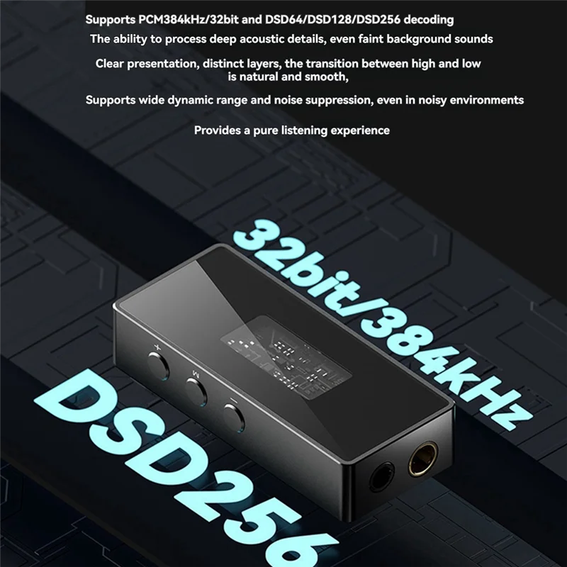 ABMF-HIFI цифровой аудиоконвертер декодер 384 кГц ЦАП двойной чип усилитель 3,5 мм + 4,4 мм адаптер для наушников аудио мобильного телефона