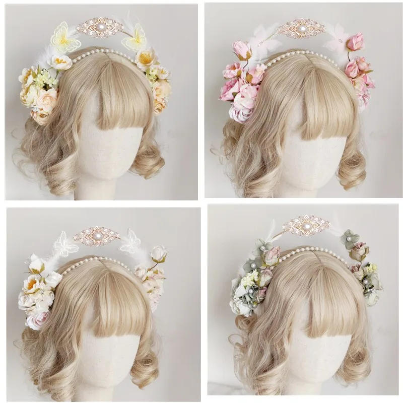 

Gothic Flower Crown Headband Gorgeous Vintage Church Mary Baroque Tiara Headweargirls Kids Lolita Virgin Headpiece