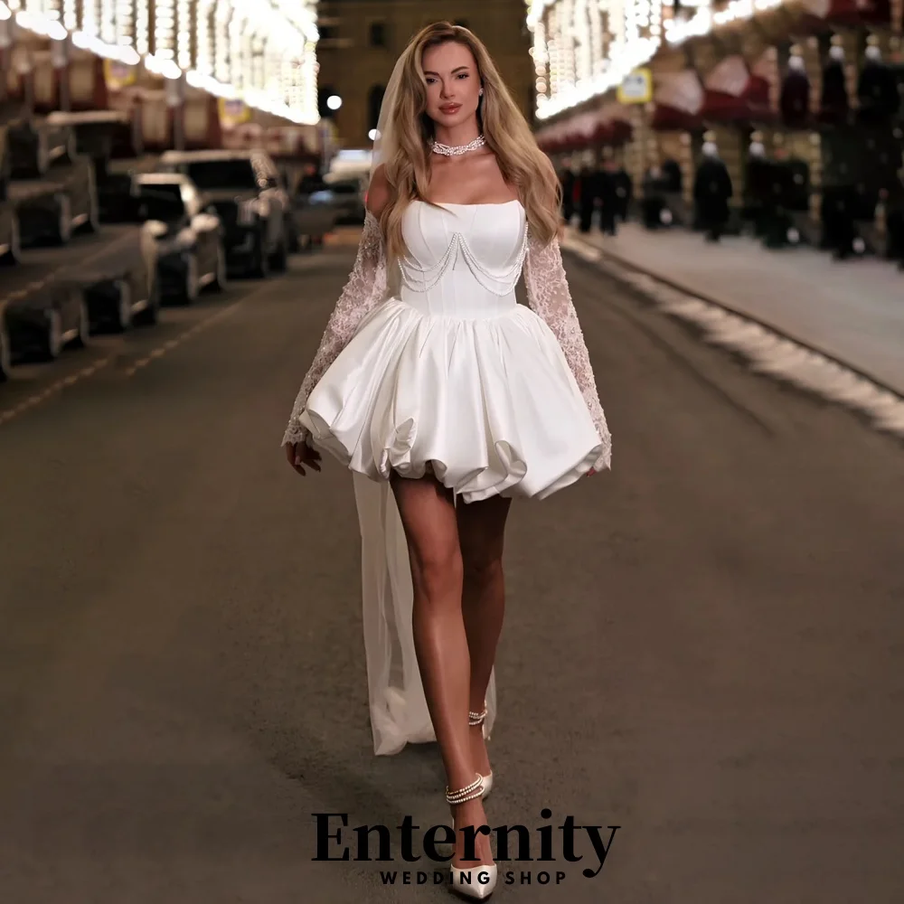 Barco-pescoço flor vestido de casamento sexy renda applique vestido de noiva encantador meia manga vestido de noiva vestidos de novia personalizar