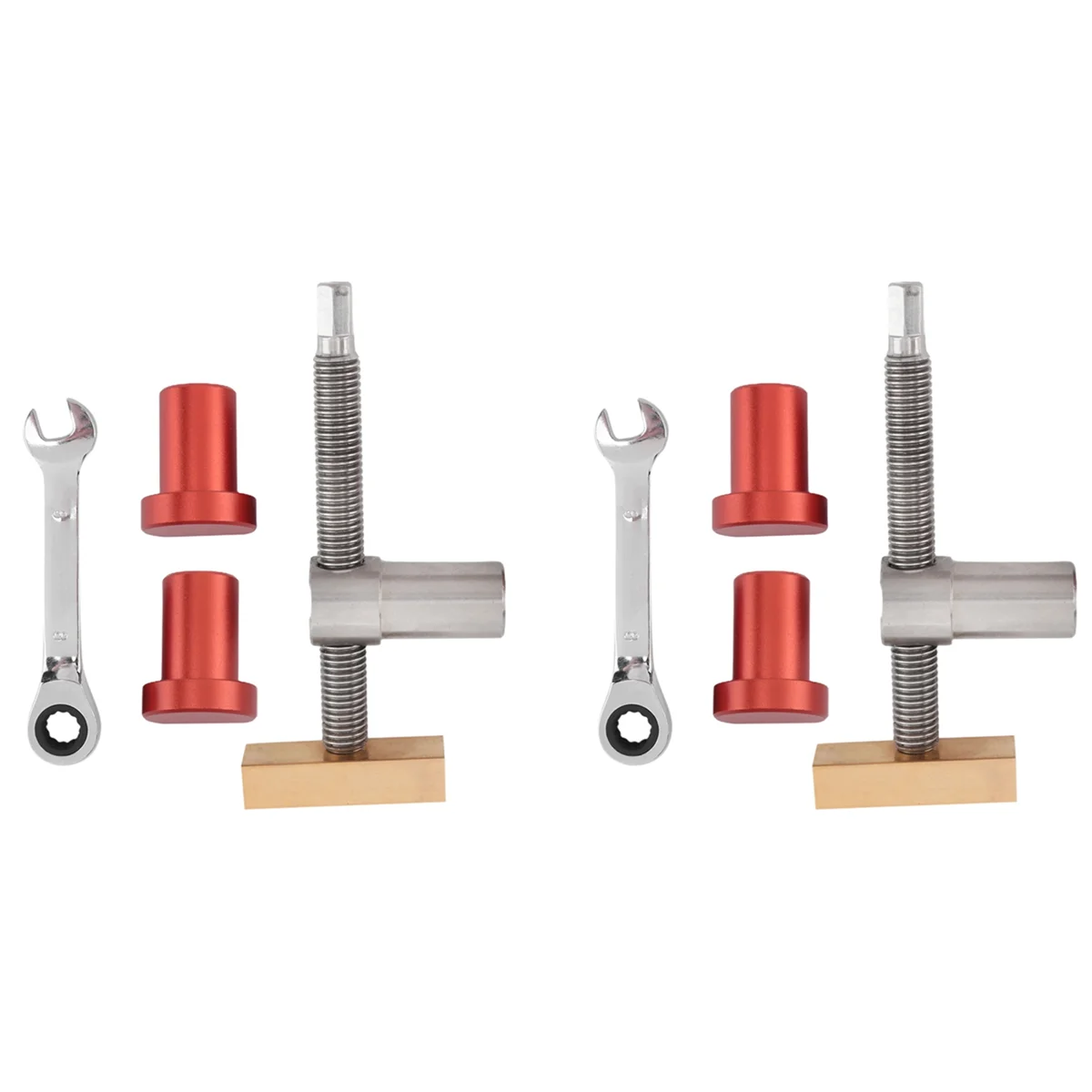 

NEW Woodworking Bench Dog Clamps with Bench Dog Stop Sets, Clip Clamp Fixture Vise Joinery Carpenter Tools(19Mm) C