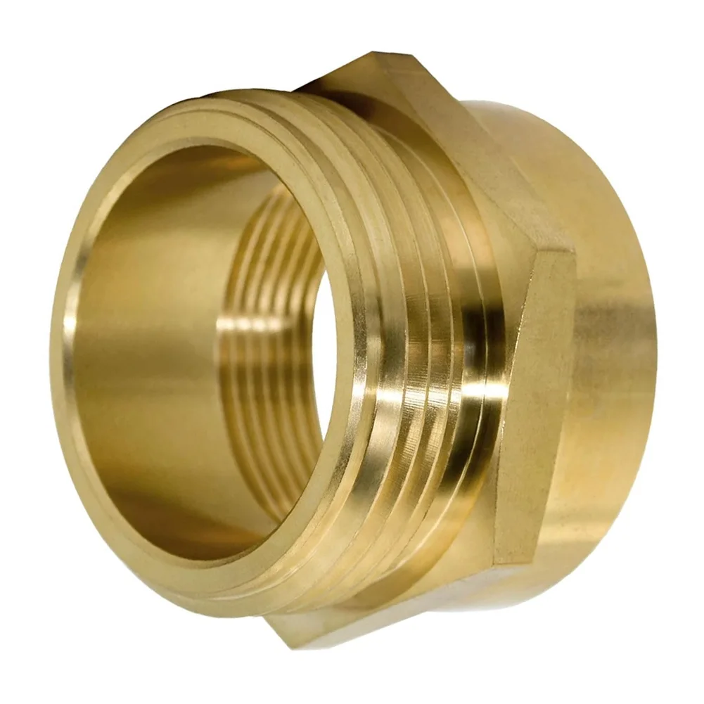 Precision Fit Fire Hose Connector Fire Hose Adapter Brass Brass Hose Adapter Hexagonal Fitting For Firefighting Use