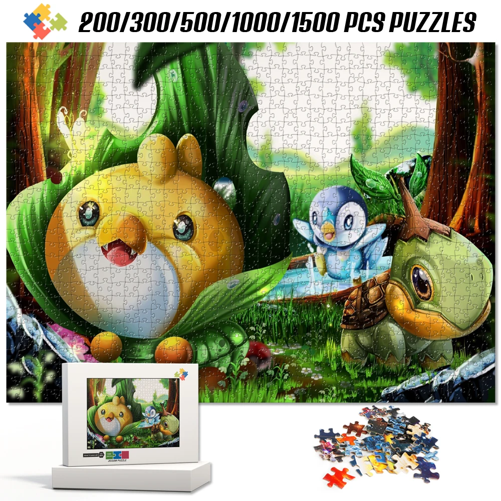 Pokemon Jigsaw Puzzles 1000 Pieces for Adults Fun Brain Teaser Puzzles Children Educational Toys Table Games Learning Diy Gifts