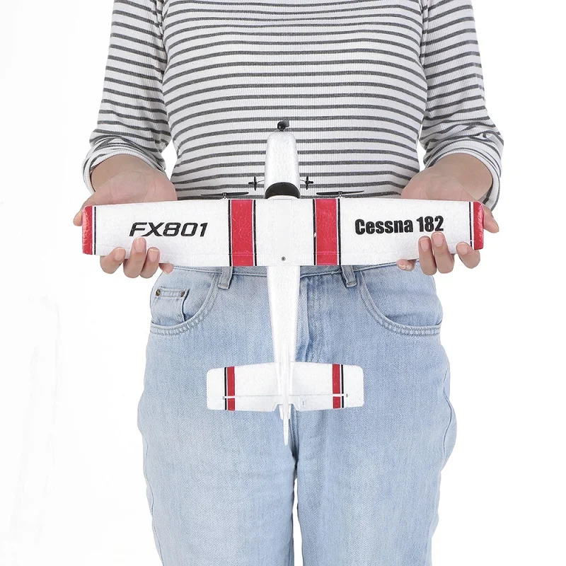 เครื่องบินบังคับวิทยุ FX801 ทำจากโฟม EPP แบบร่อน  2.4G 2CH RTF ปีกตรึง  ของเล่นเครื่องบินรบ  ของขวัญสำหรับเด็ก