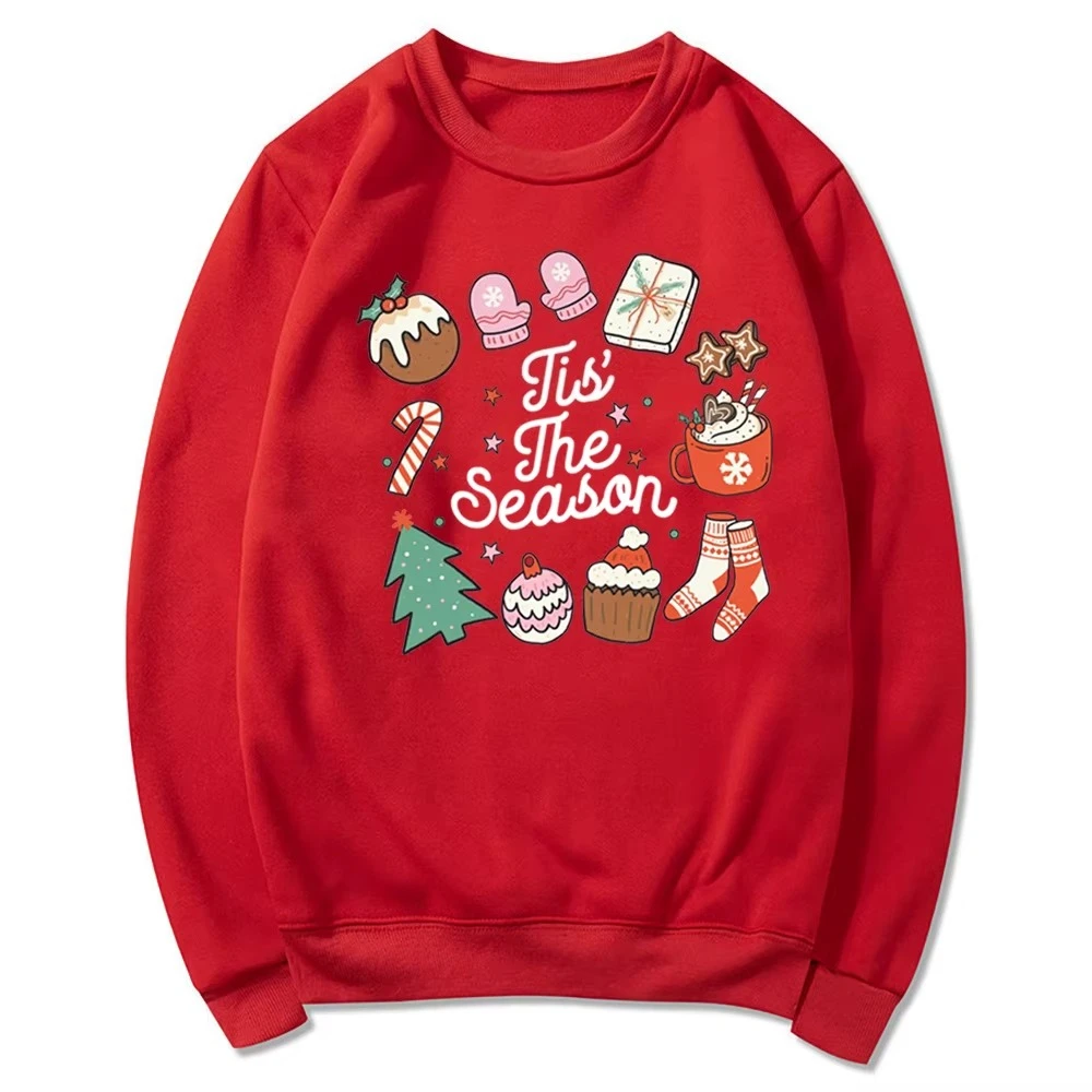 2026 Tis The Season Christmas Sweatshirt Merry Christmas Hoodie Family Matching Holiday Sweater Santa Polluver Christmas Gift