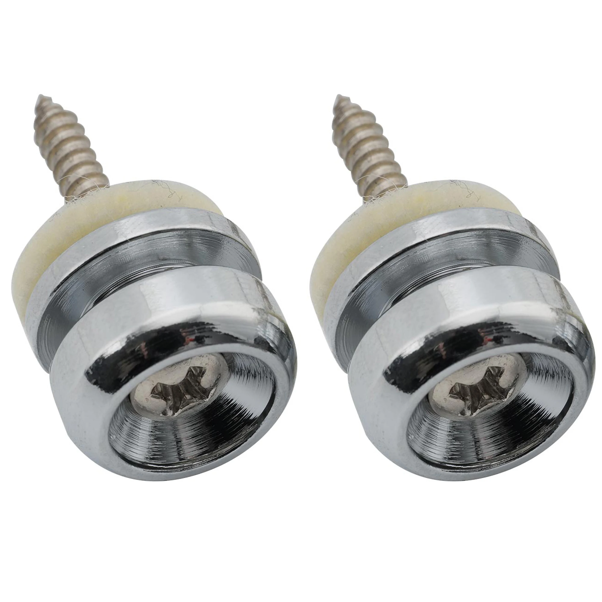 Musiclily Pro 14mm Steel D-Type Strap Button End Pins for Acoustic Electric Guitar (Set of 2)