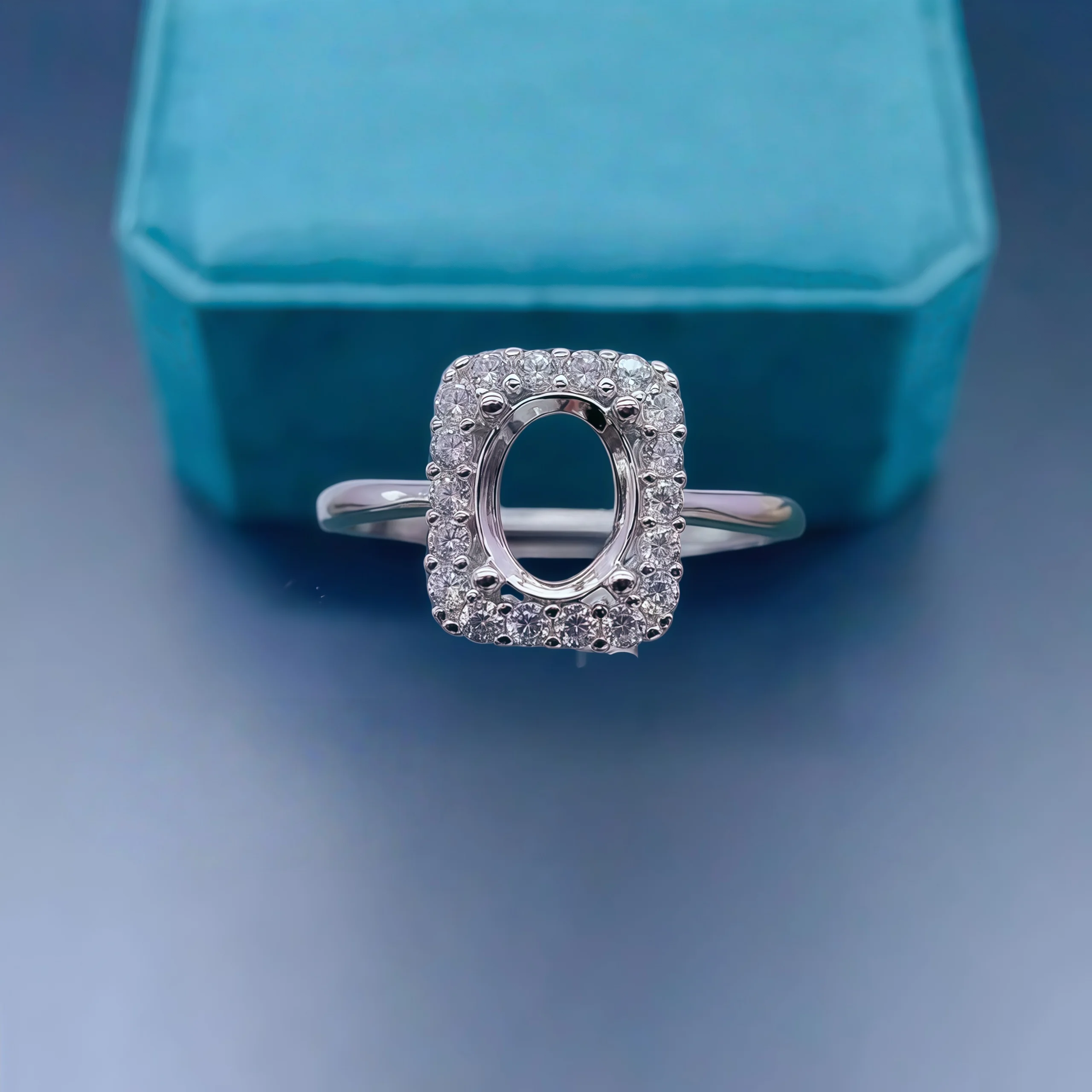 

Setting 5*7mm Oval Stone Fashion DIY Empty Ring Holder S925 Sterling Silver Design Fine Charm Jewelry for Woman