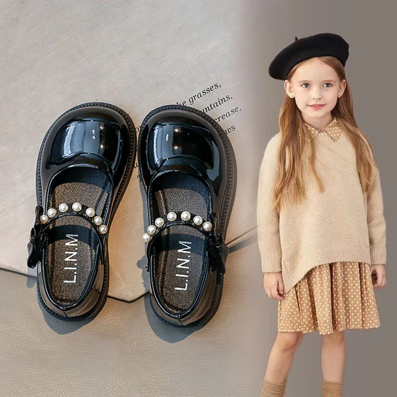 

Girls' Autumn New Princess Shoes Bow-knot Shoes Fashionable Wear-resistant Non-slip Casual Shoes for Middle and Large Children