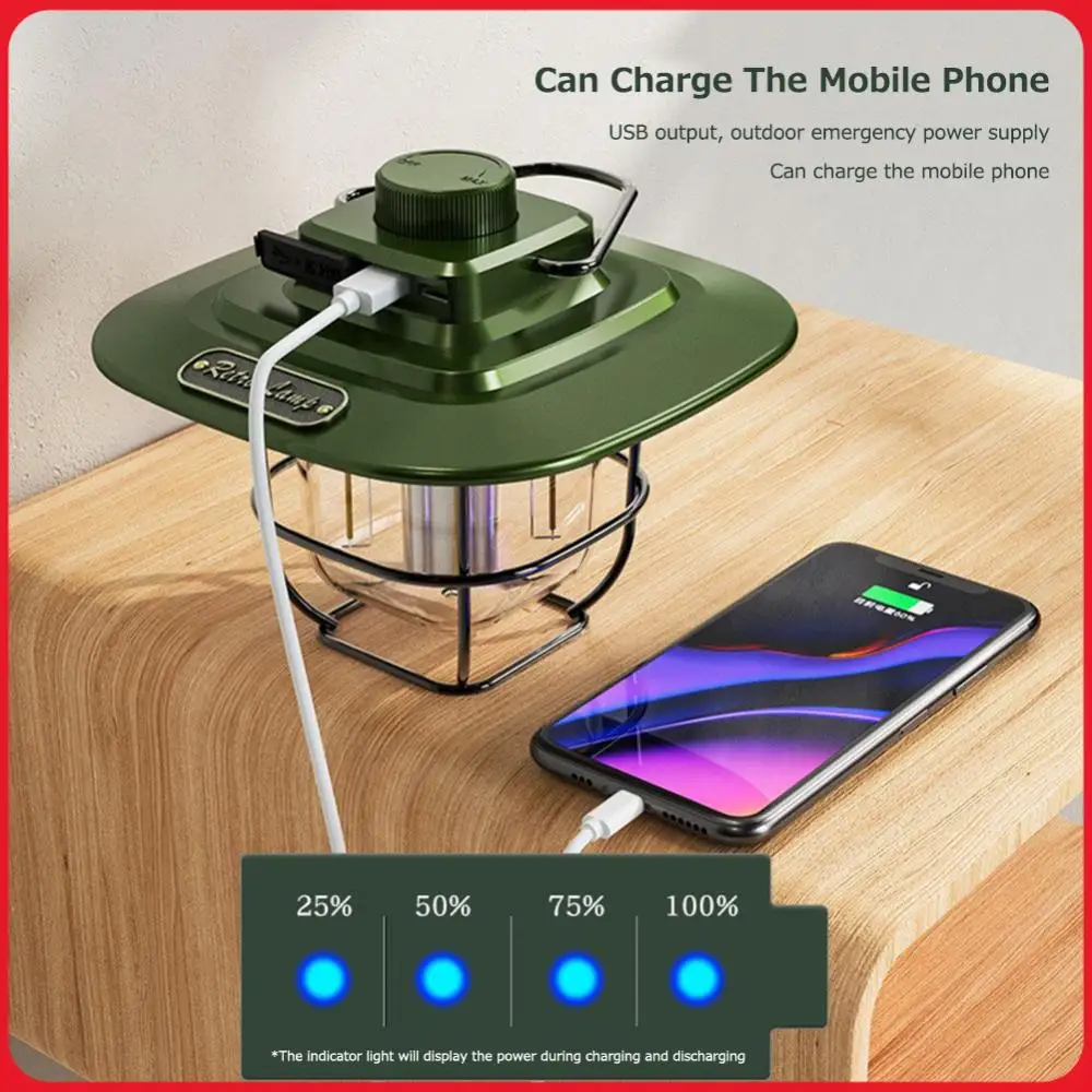 

Светодиодный подвесной кемпинговый светильник в винтажном стиле, портативный аварийный фонарь с плавной регулировкой яркости, водонепроницаемый IPX4, для активного отдыха, походов, кемпинга и дома