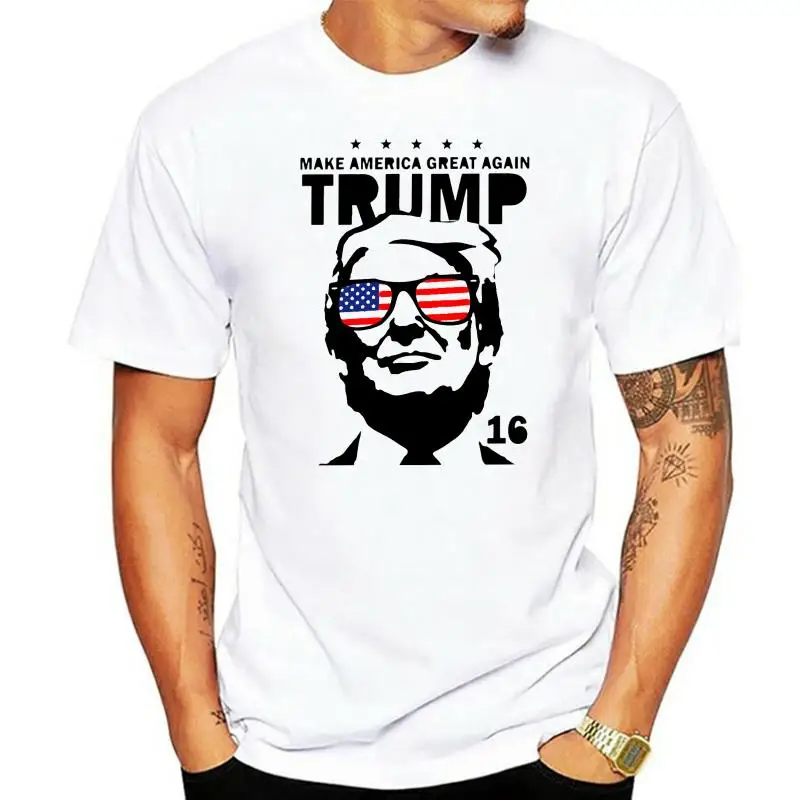 one yona Men T Shirt Donald Trump Make America Great Again Shirt Tee Shirt Crew Neck Tops Purified Cotton Summer T-Shirt