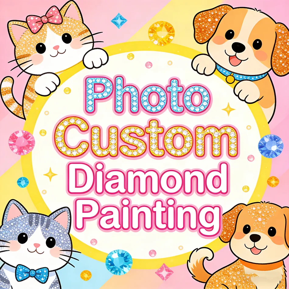 

RUOPOTY Diamond Painting Photo Custom Simple handmade pet animal character photo custom mosaic souvenir gift 5D Diamond Pictures