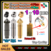 Brass Copper Plated Hardened Nozzle Hotend kit For Elegoo Neptune 4 Max/Plus Nozzle High Speed Nozzles