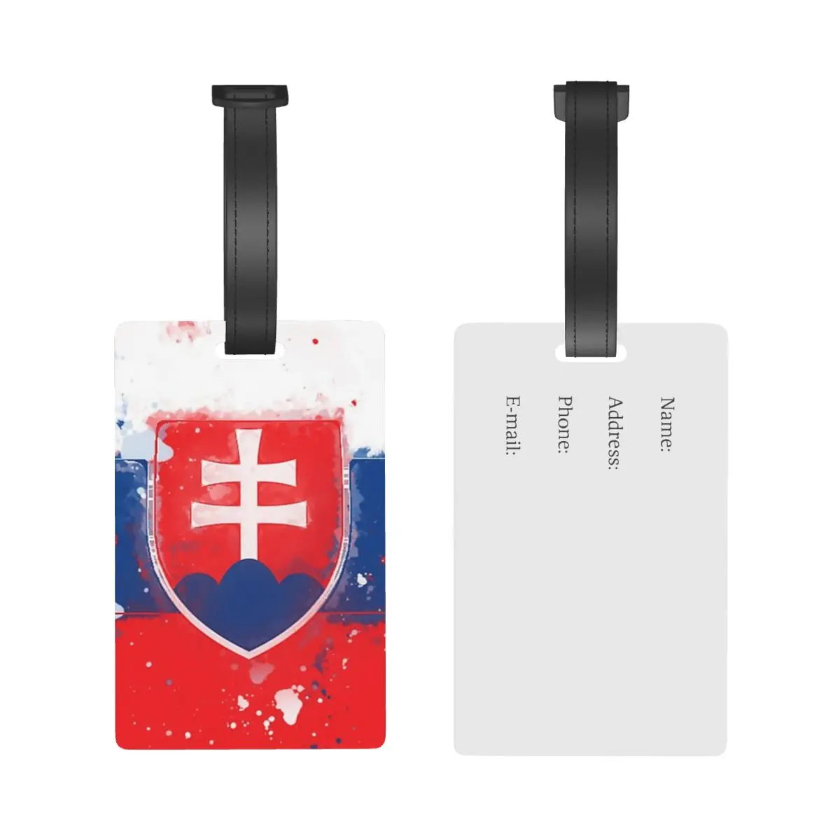 Slovakia Flag Luggage Tags Suitcase Accessories Travel PVC Fashion Baggage Boarding Tag Portable Label Holder ID Name Address