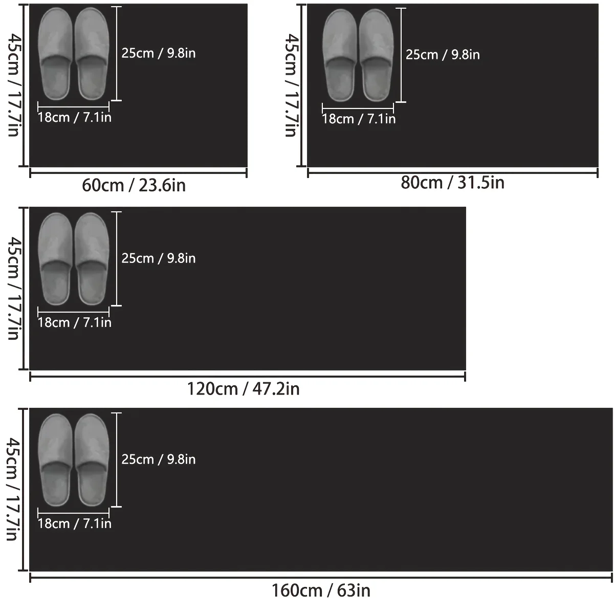 Simple long strip kitchen mat diatomaceous earth restaurant soft mat bathroom absorbent mat toilet non-slip mat door mat view 3