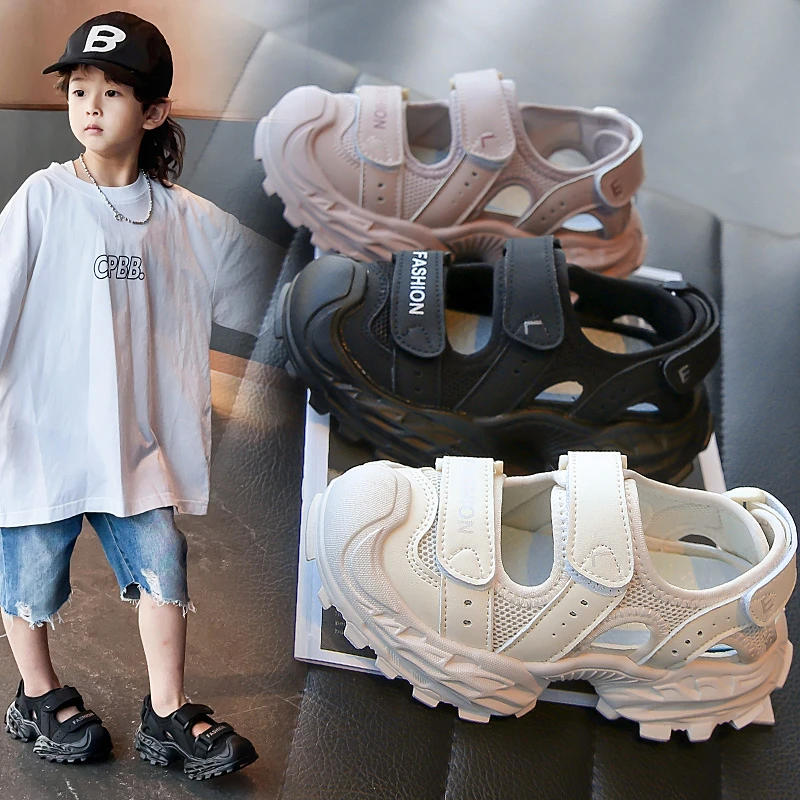 

Children Sport Sandals for Girls Mesh Breathable Boys Sneaker Casual Beach Shoes Fashion Hollow Out Non-slip Flat Tenis Feminino